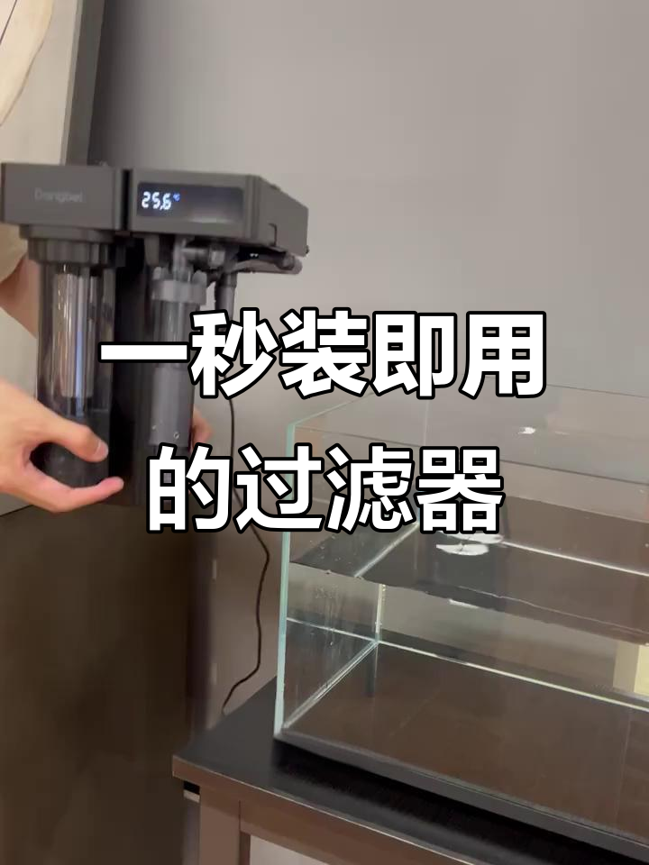 颜值与实力并存!一秒安装的鱼缸过滤器,轻松搞定水质问题