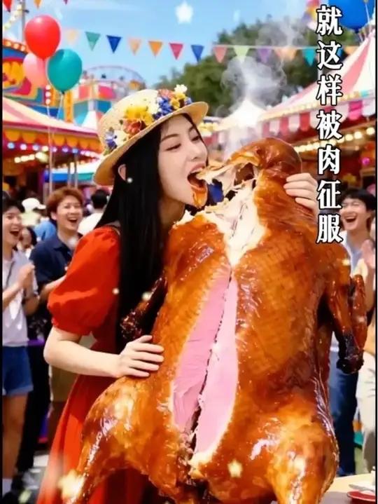 AI吃烧鸡 替换照片剪同款 