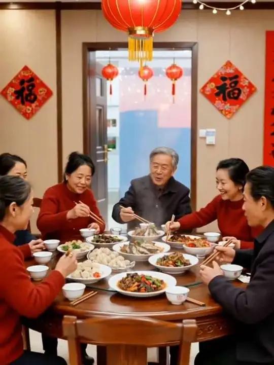 祝大家冬至快乐,一家人坐在一起吃饺子!