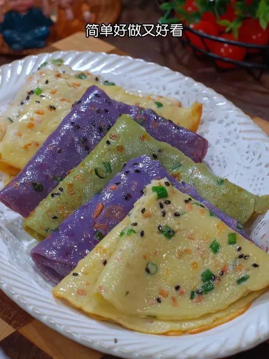 孩子上学的早餐要营养好吃还要简单快速,就在家花5分钟做个营养 鸡蛋饼