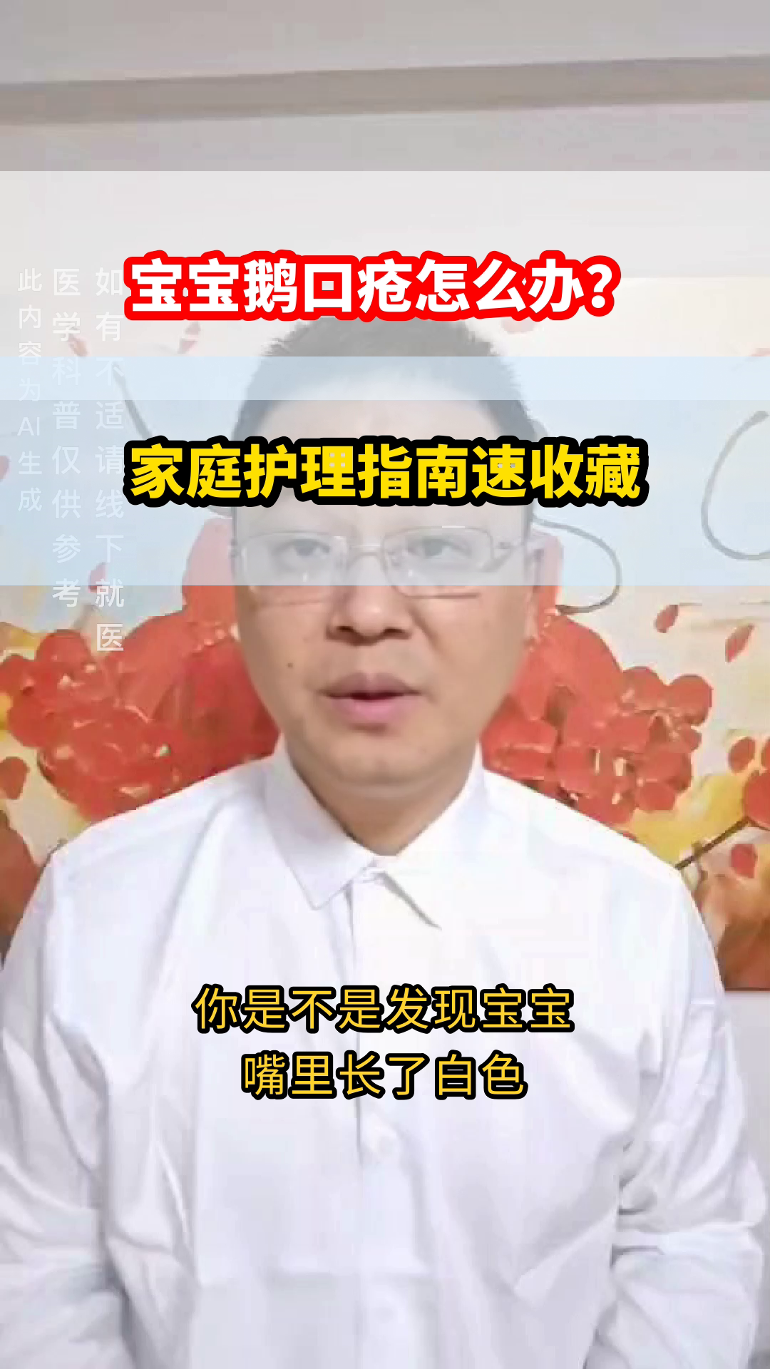 宝宝鹅口疮家庭护理指南