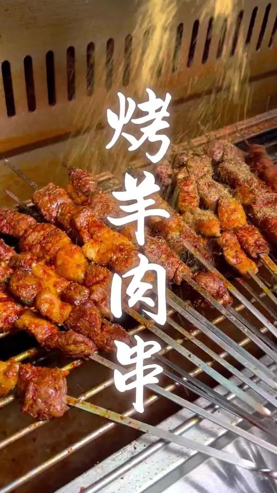 按斤算的羊肉串是不是很划算,吃的超过瘾 武威美食 撸串儿约起来 烧烤