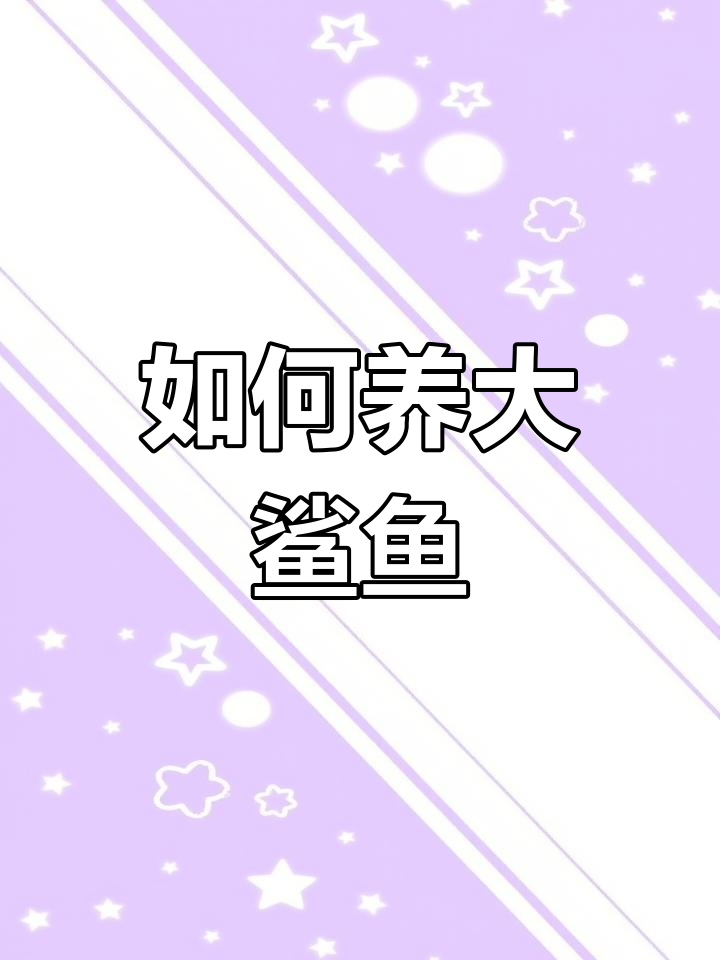 家庭饲养大鲨鱼全攻略