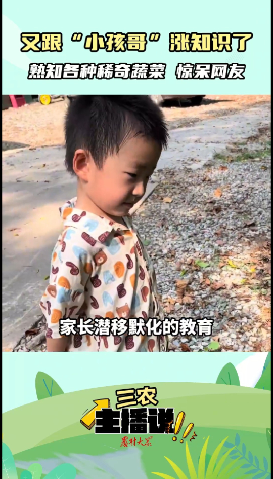 三农主播说|又跟“小孩哥”涨知识!熟知各种稀奇蔬菜,惊呆网友