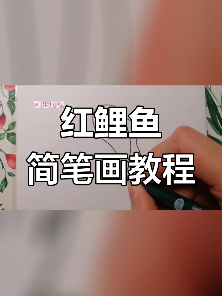简单步骤画出红鲤鱼