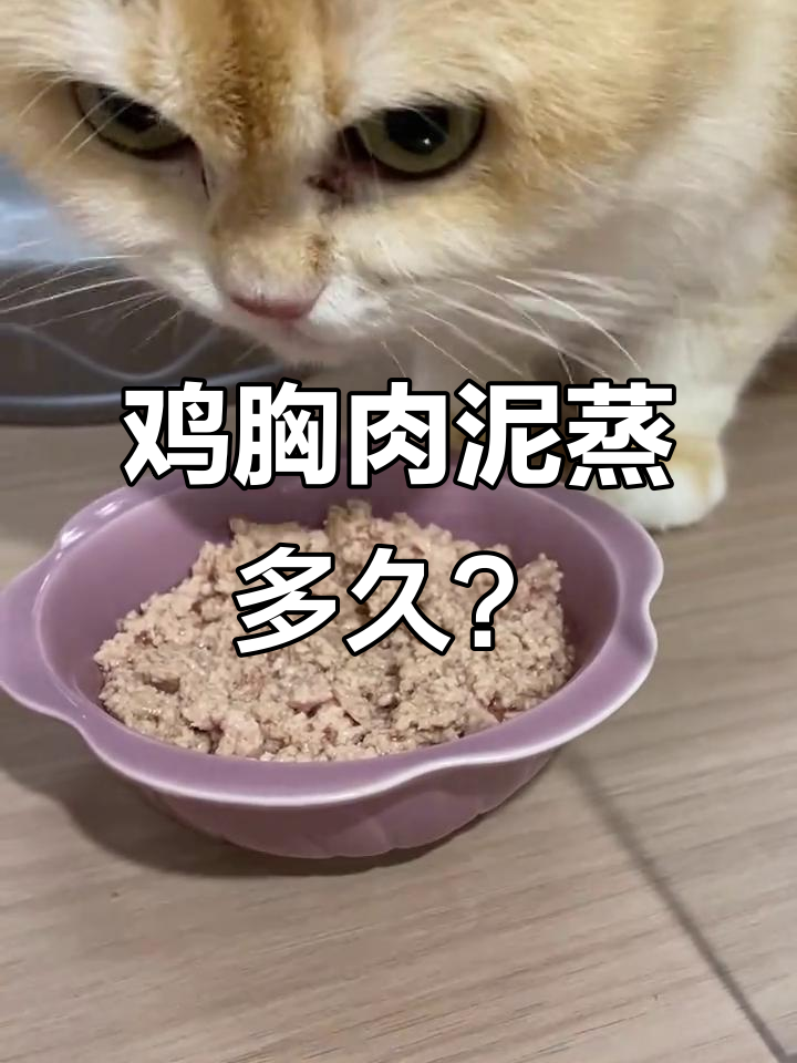 鸡肉泥蒸熟15分钟,肉质超嫩!下次试试12分钟