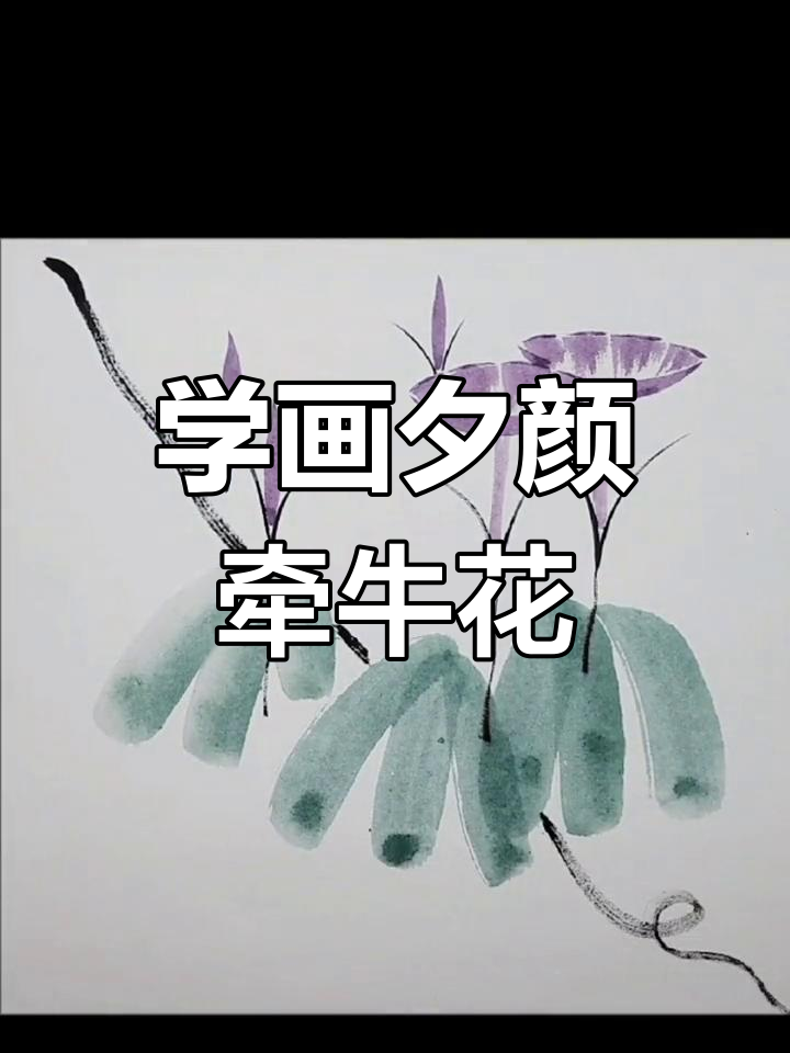 亲子作画:牵牛花国画技巧,简单又有趣