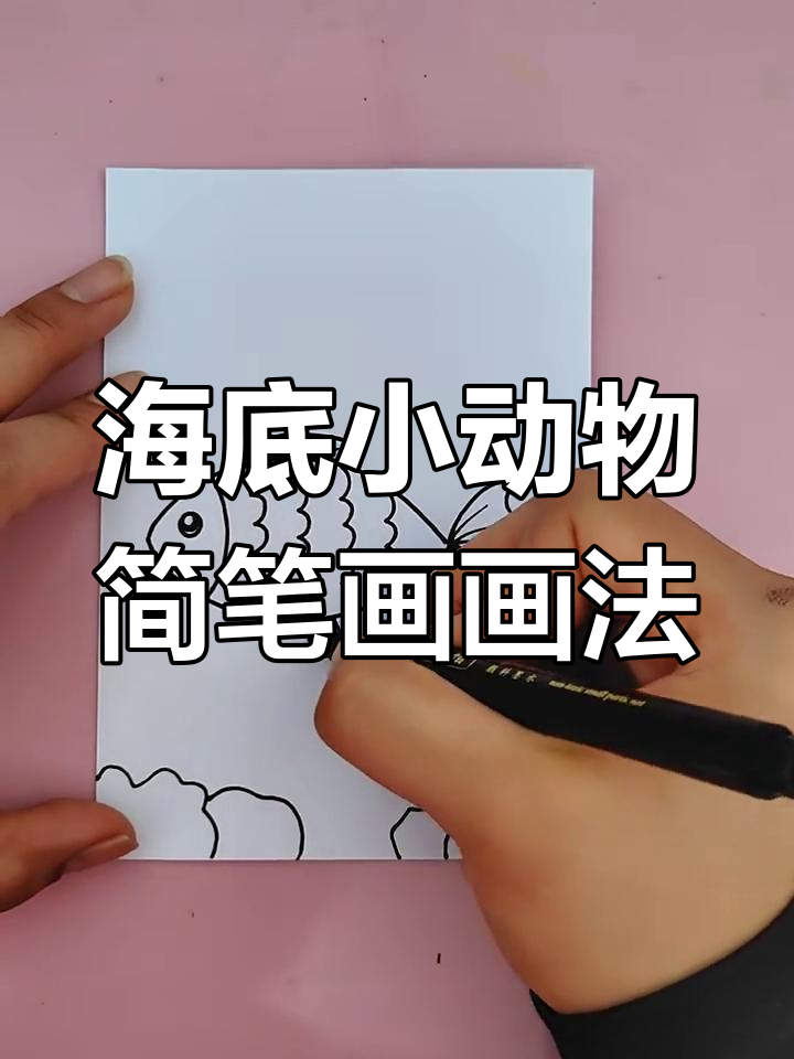 简单又有趣的海底世界儿童简笔画教程,小鱼轻松学