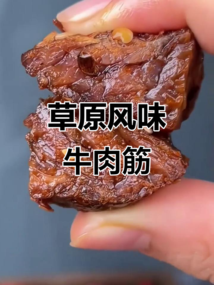 内蒙古特产牛肉筋,劲道十足,比牛肉干还过瘾!