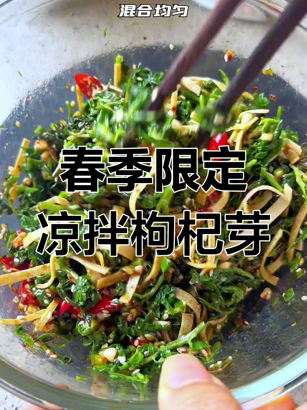 春天的味道,凉拌枸杞芽带你尝鲜