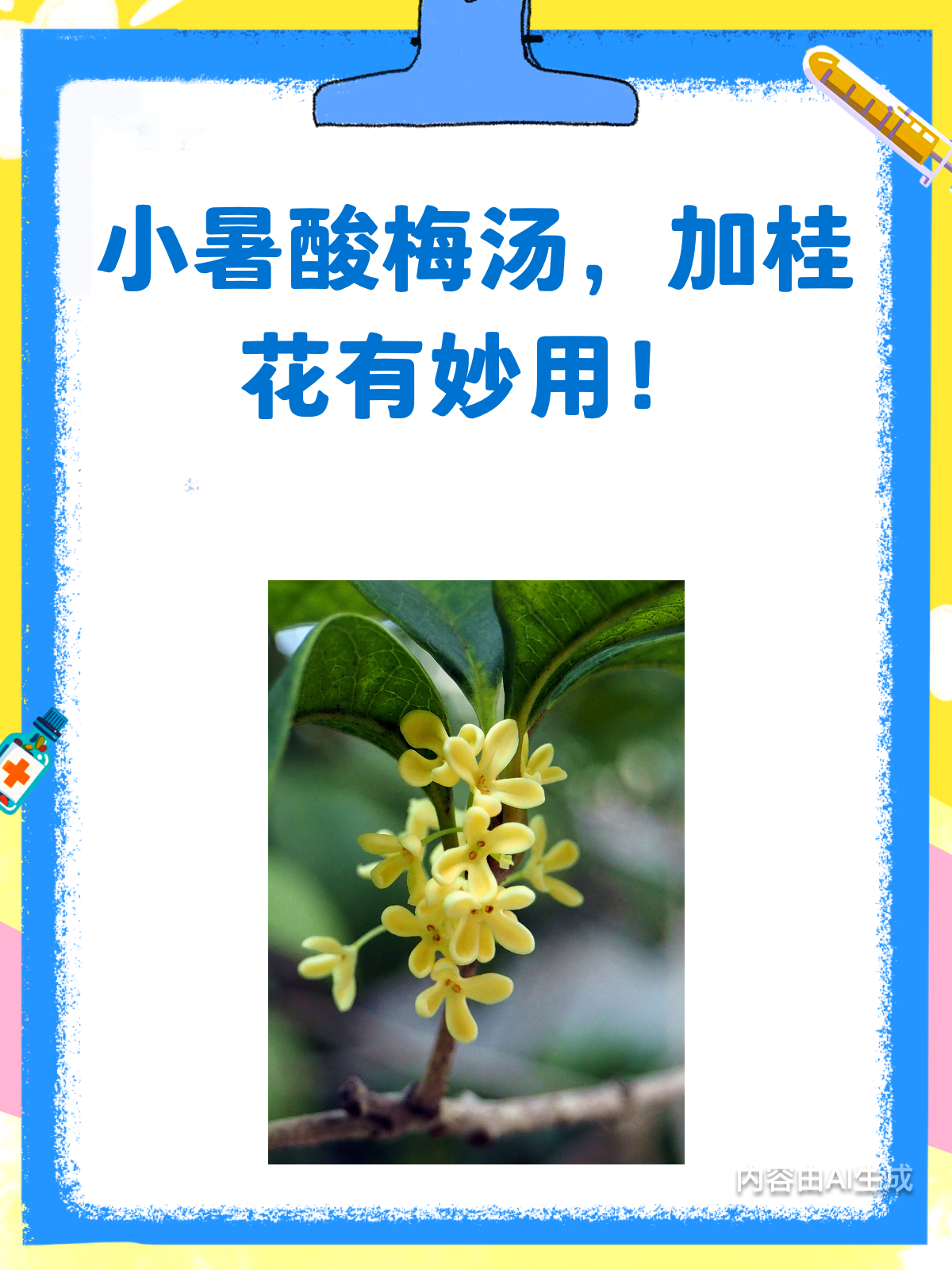 小暑喝酸梅汤,为何要加桂花?