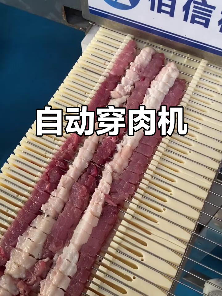 羊肉串穿制神器,三瘦两肥快速完成,省时又安全!