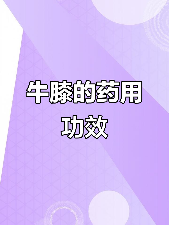 牛膝:活血通经、强筋骨,治腰膝酸软