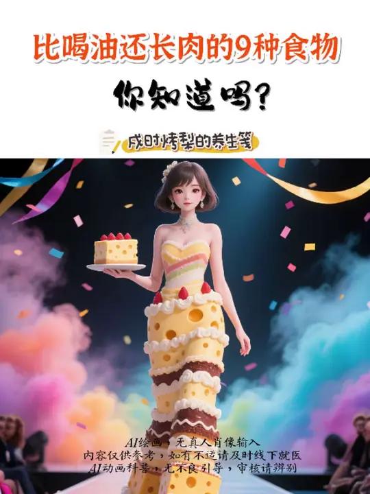 这9种热量爆表,比喝油还长肉的食物,你知道吗?第5个我夏天还天天吃 高热量食物健康饮食瘦不