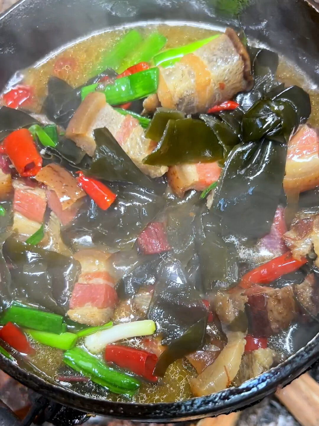 腊肉炖海带
