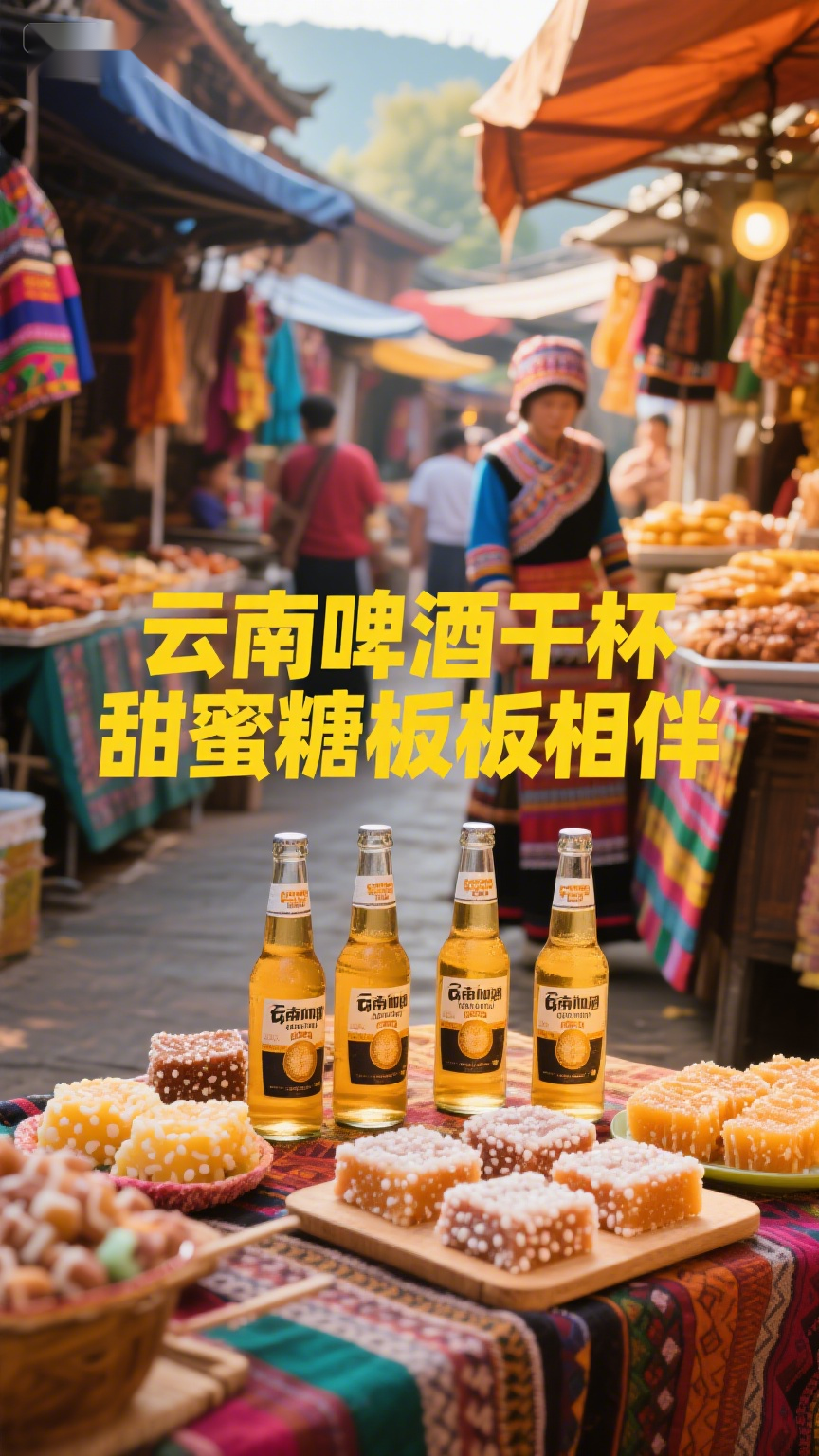 云南啤酒干杯甜蜜糖板板相伴