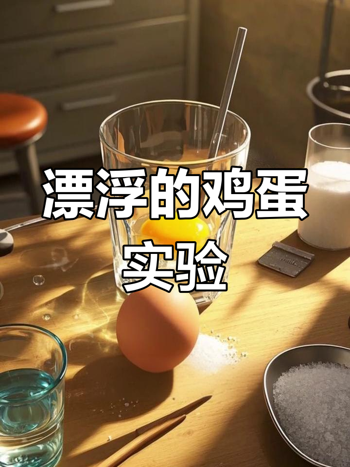 三年级作文难题?实验帮你轻松搞定,鸡蛋浮起来了!