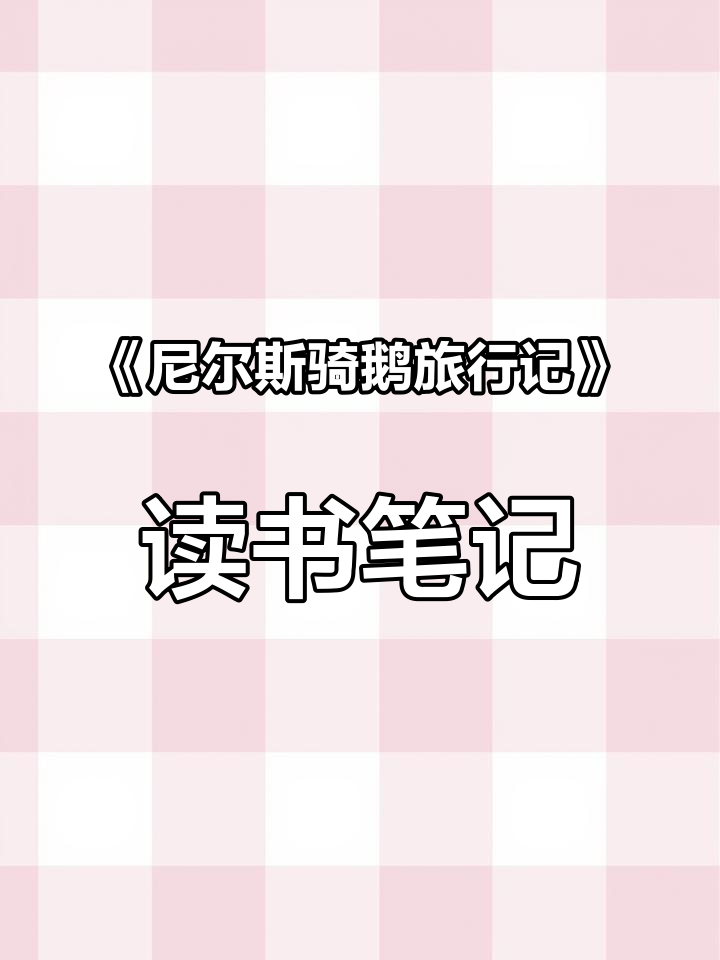 二年级读书笔记:《尼尔斯骑鹅旅行记》思维导图