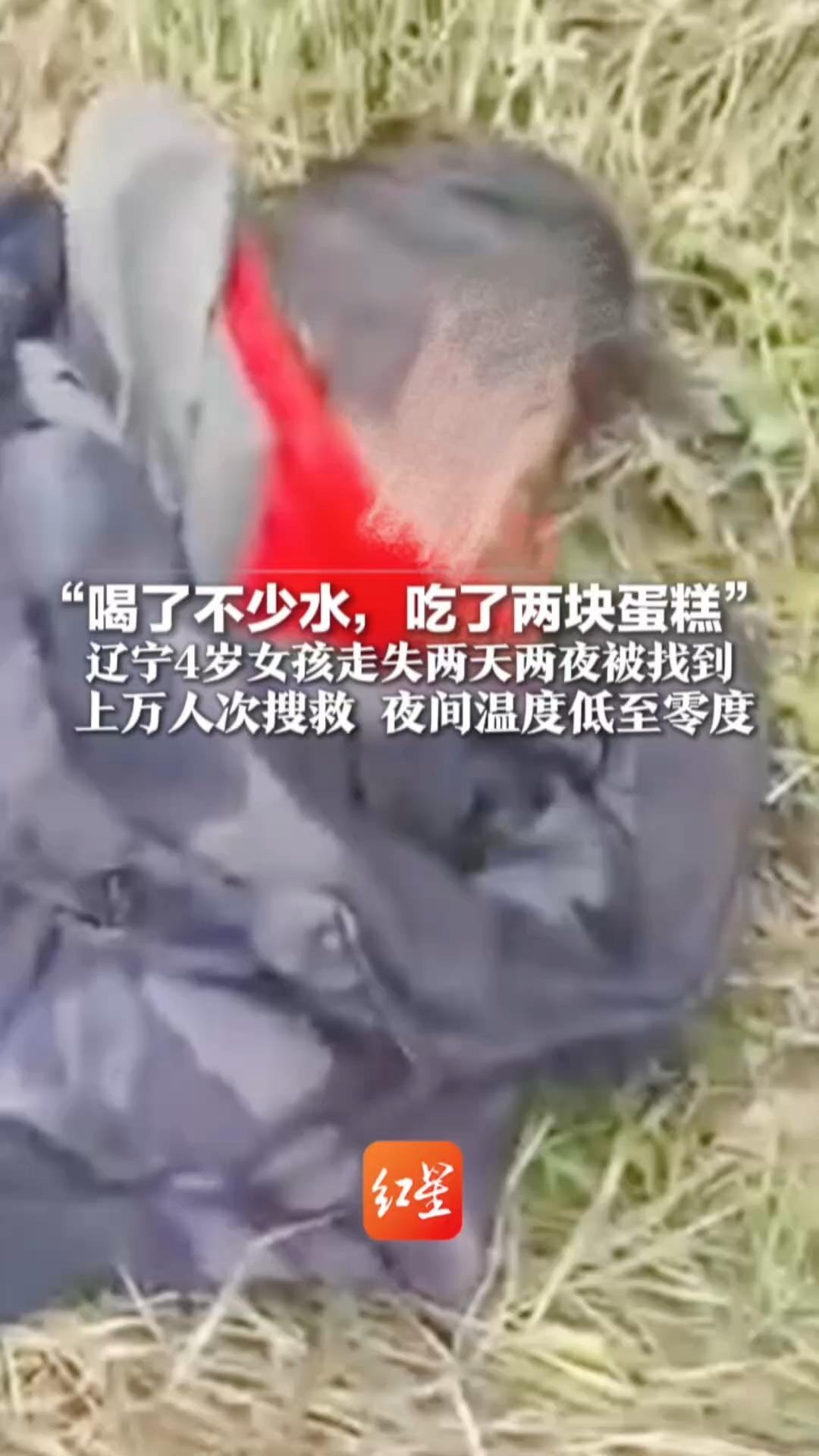 “喝了不少水，吃了两块蛋糕” 走失两天两夜被找到 辽宁4岁女孩很坚强！上万人次搜救 夜间温