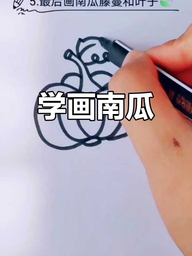 南瓜简笔画教程,轻松学会画可爱南瓜