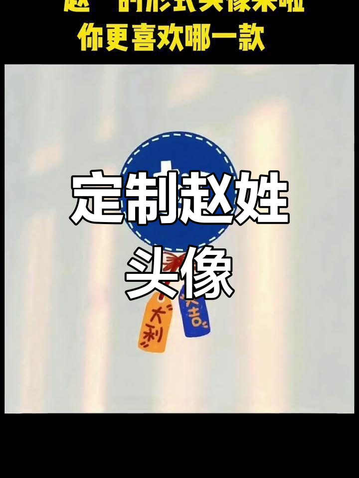 赵姓专属头像,其他姓氏待续