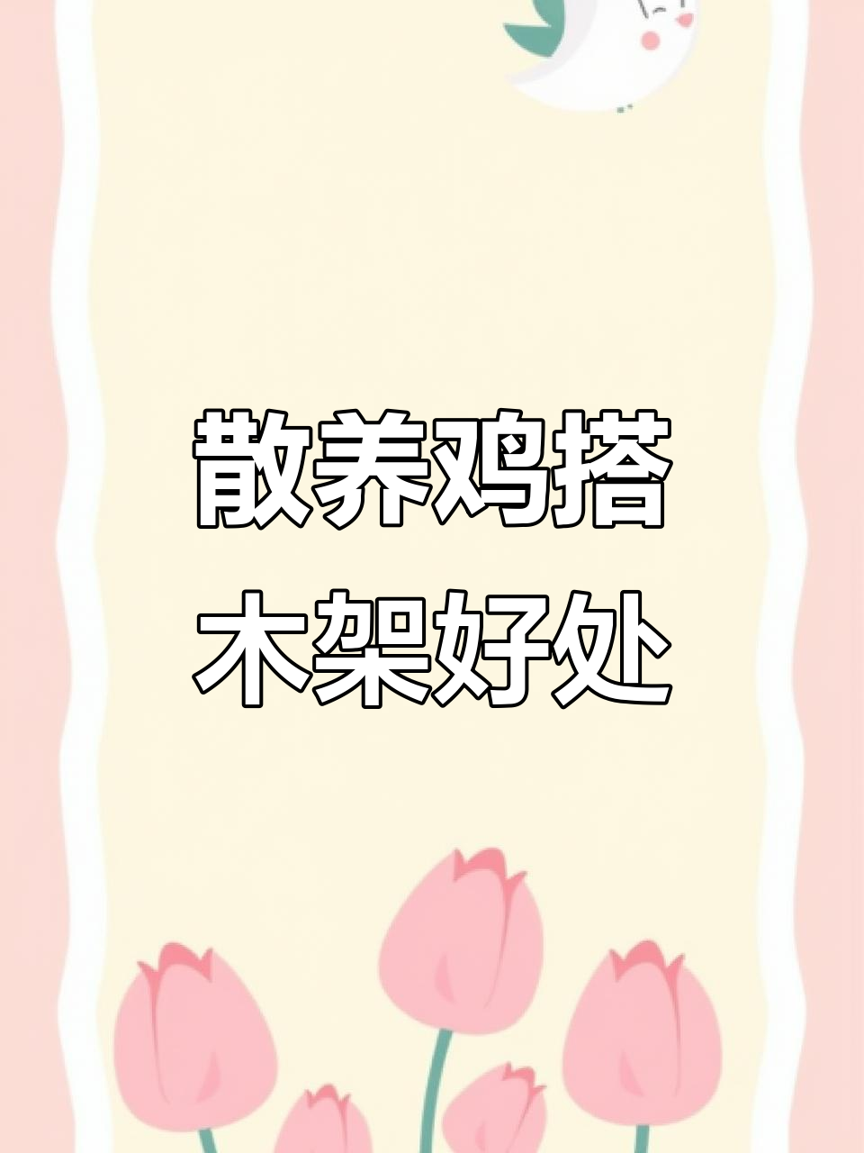 散养鸡栖息架搭建技巧,避免疾病更健康