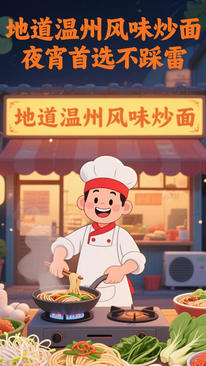 地道温州风味炒面,夜宵首选不踩雷