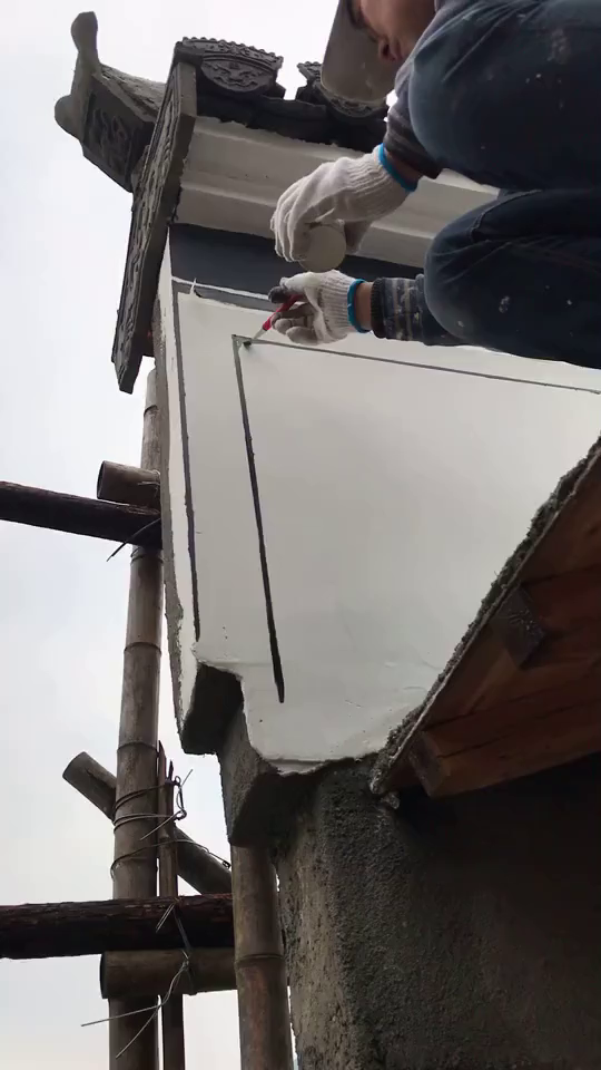 传统徽派建筑马头墙的边线手绘图,你知道这画的是什么吗?