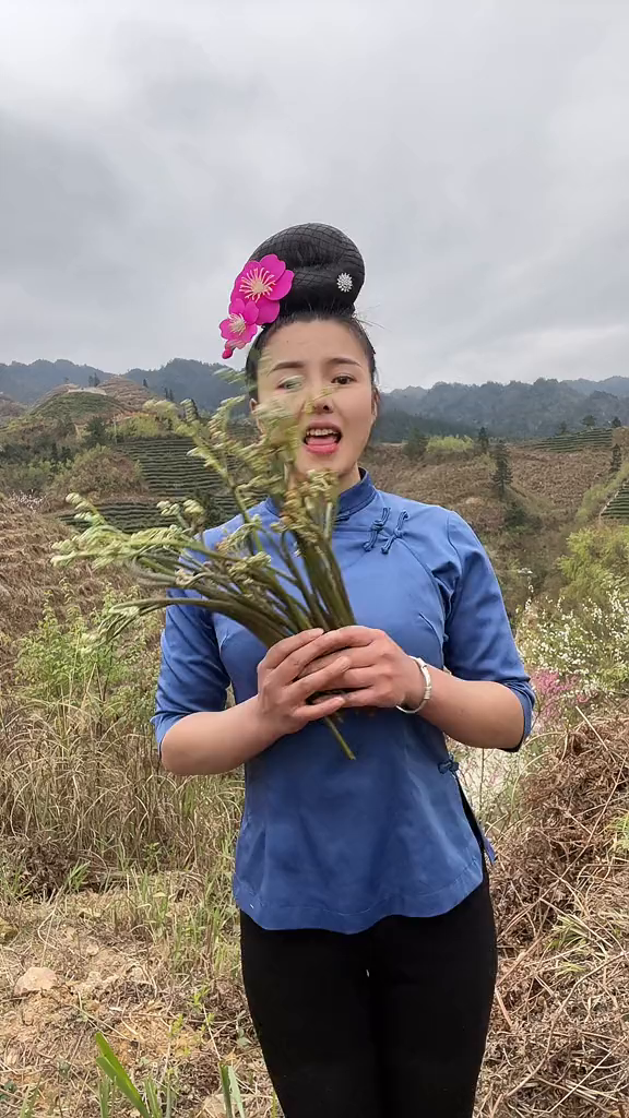 你知道怎么分辨甜蕨和苦蕨吗?新鲜的蕨菜用炒腊肉可好吃了乡村守护人我的乡村生活山里姑娘202