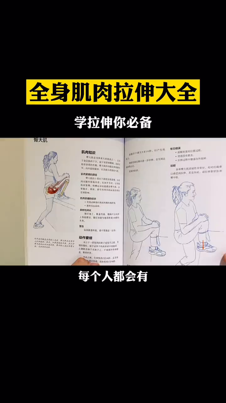 你值得拥有!全身40个肌肉拉伸动作!十几种常见身体不适
