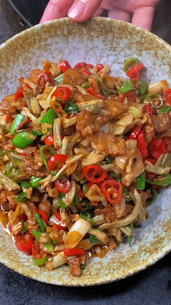 卜豆角卜辣椒和卜扁豆丝三合一的坛子下饭菜