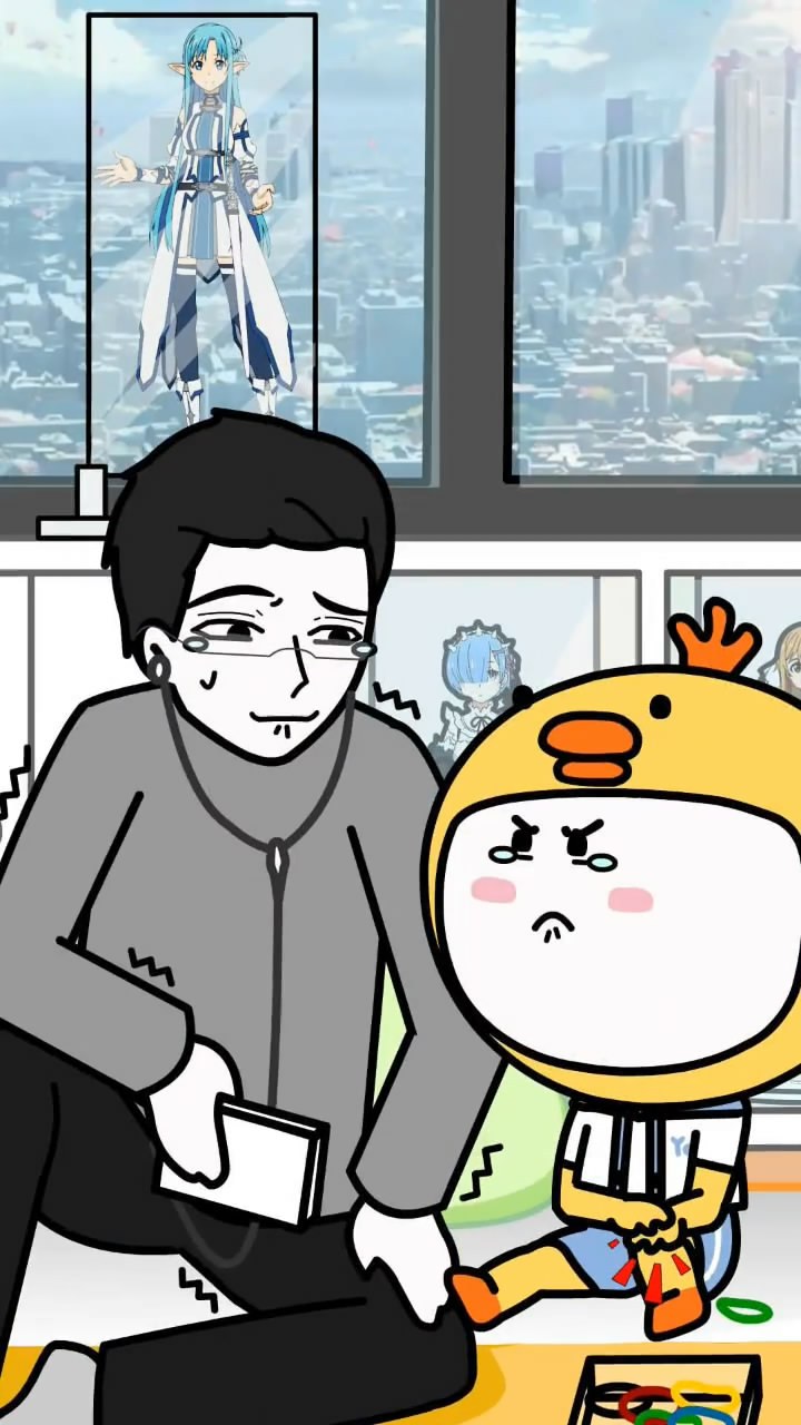 小萌鸭和爸爸调皮却被套路!