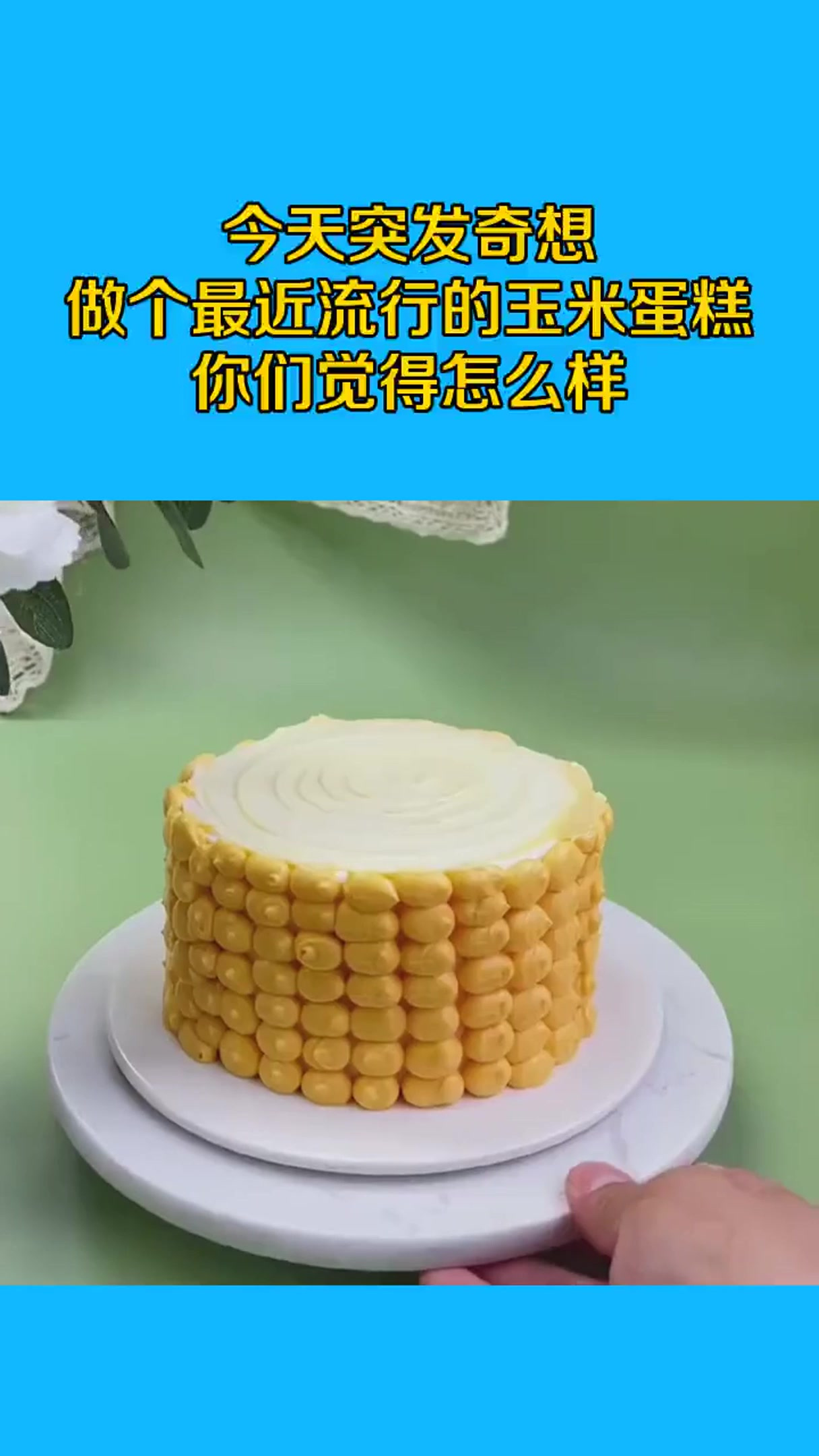 今天突发奇想,做个最近流行的玉米蛋糕!你们觉得怎么样?