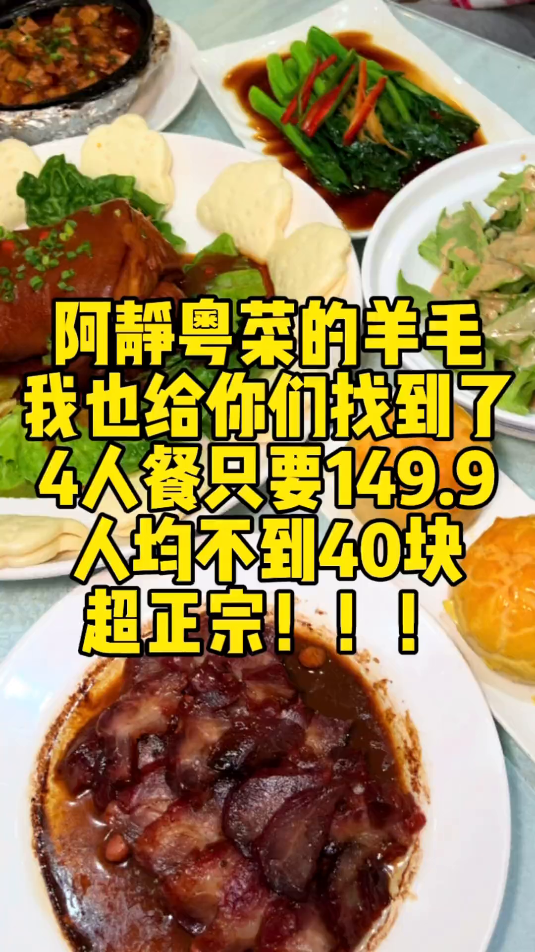 阿静粤菜的4人羊毛也来啦