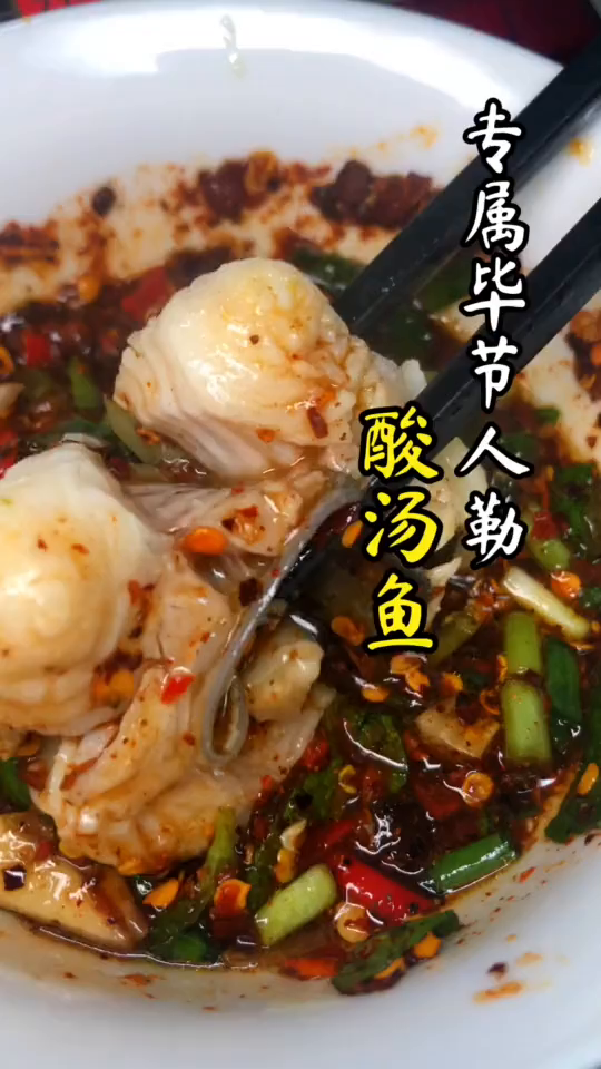 和贵州其他地方酸汤鱼不一样,我们毕节酸汤鱼长这样,而且