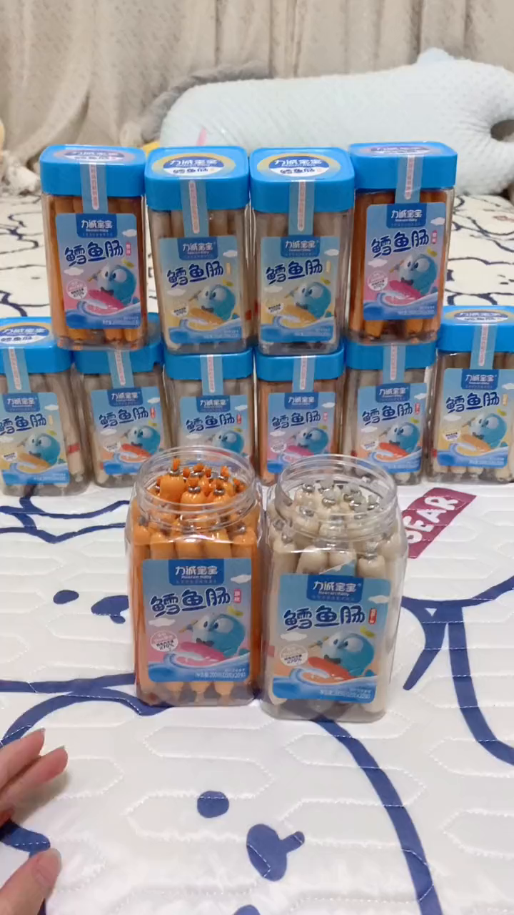 儿子九个月后每天两根鳕鱼肠,%70的鳕鱼含量