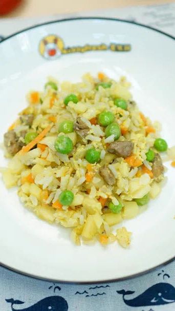 12M+ 月龄辅食「鹅肝苹果蛋炒饭」
