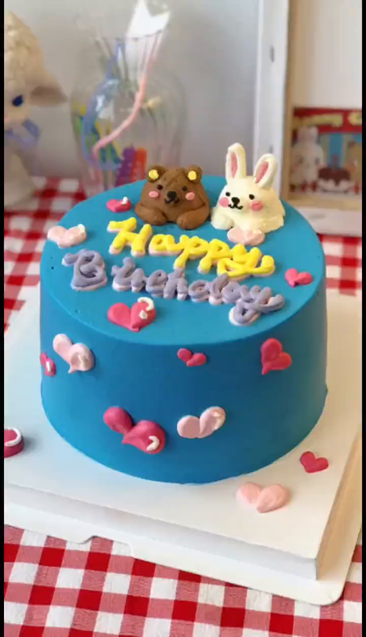 蛋糕教程丨立体小动物手绘蛋糕