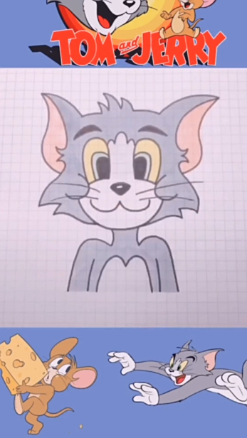 超简单的汤姆简笔画,看完不会你打我,超级可爱哦