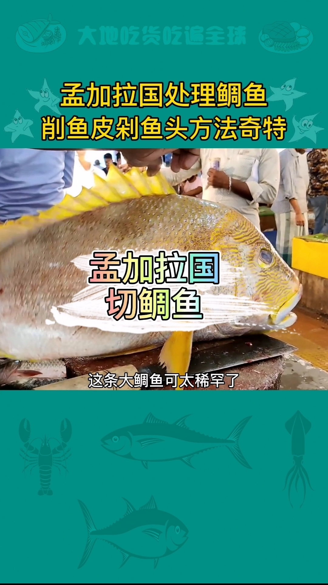 削鱼皮剁鱼头,孟加拉国小哥这样处理鱼,很科学!