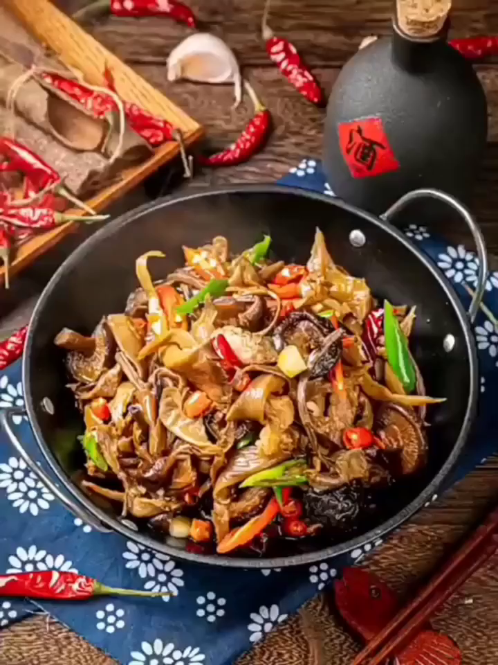 干锅三菌,特色半成品菜,湘菜预制私房菜 懒人快手菜