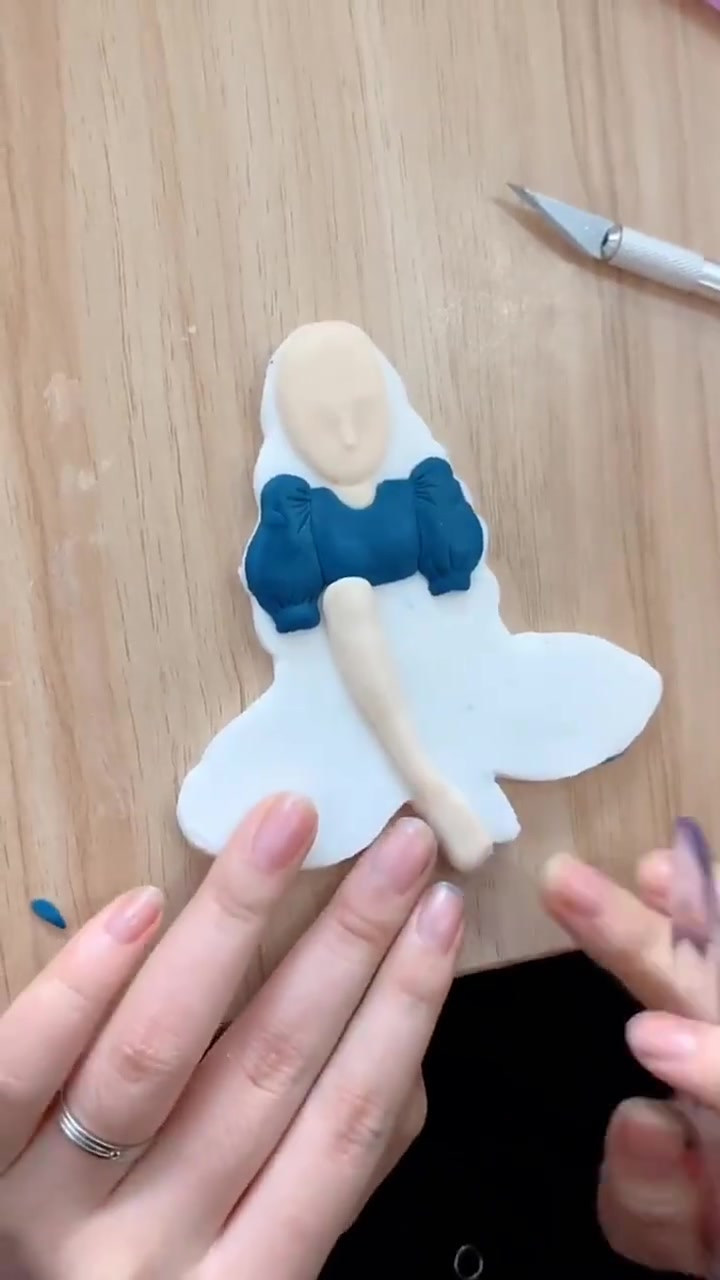 立体糖牌,蛋糕装饰制作,可爱的森系女孩