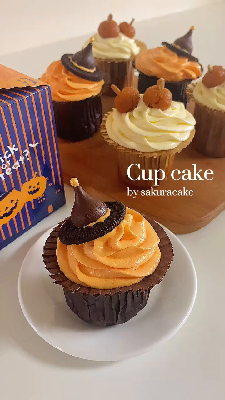 万圣节南瓜奶酪杯子蛋糕|创意甜品气氛组