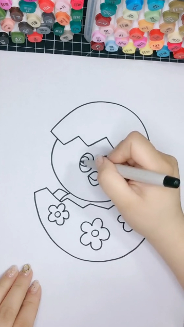 儿童简笔画,教小朋友画小鸡,你们学会了吗?
