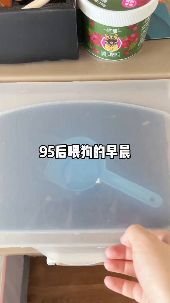 95后喂狗的早晨今天喝红红的甜菜根金毛果粒