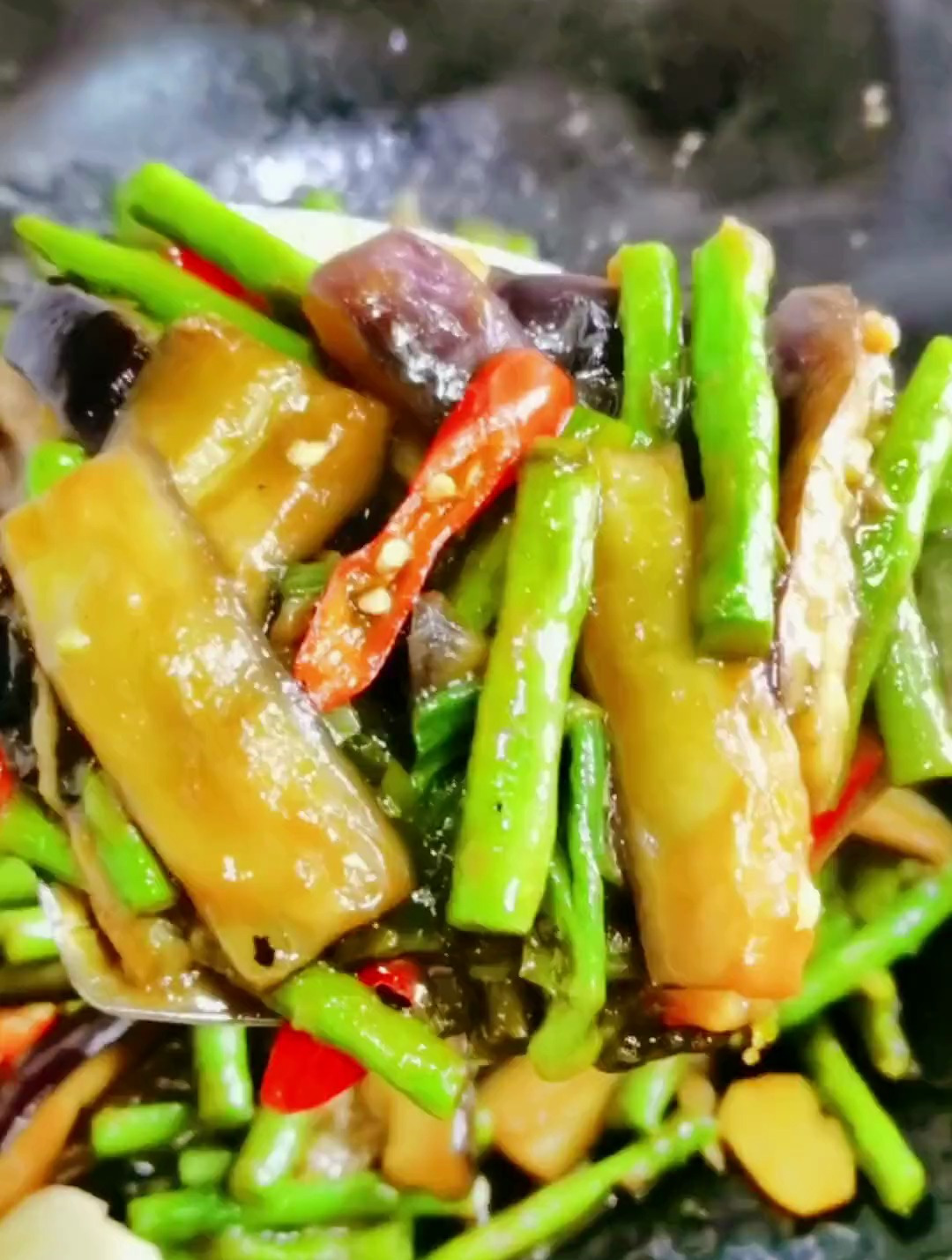 茄子炒豆角的做法