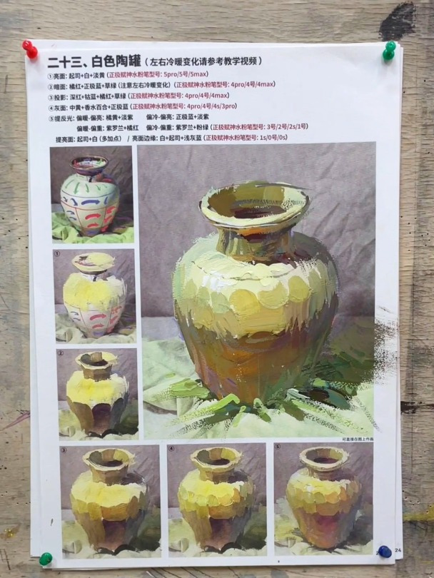 罐子的步骤画法!