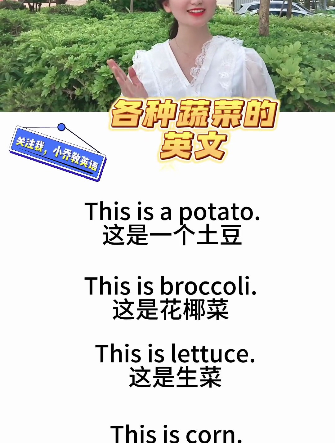 一首歌秒记住各种蔬菜的英文