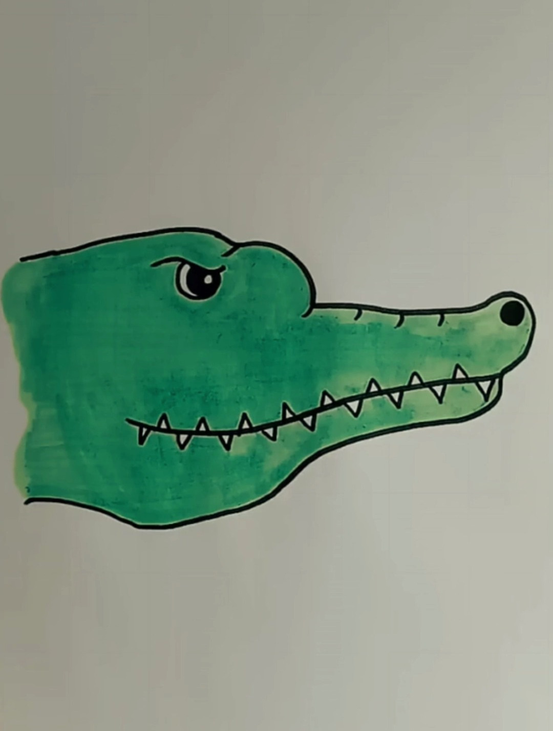 用手指画鳄鱼简笔画