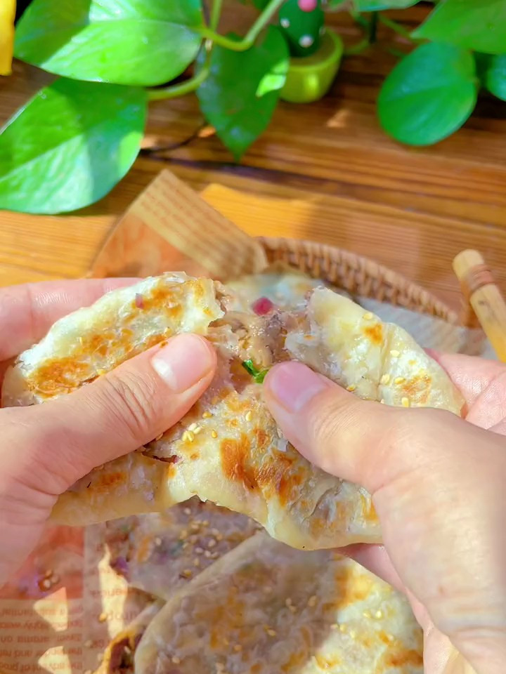 平底锅就能做的牛肉锅盔